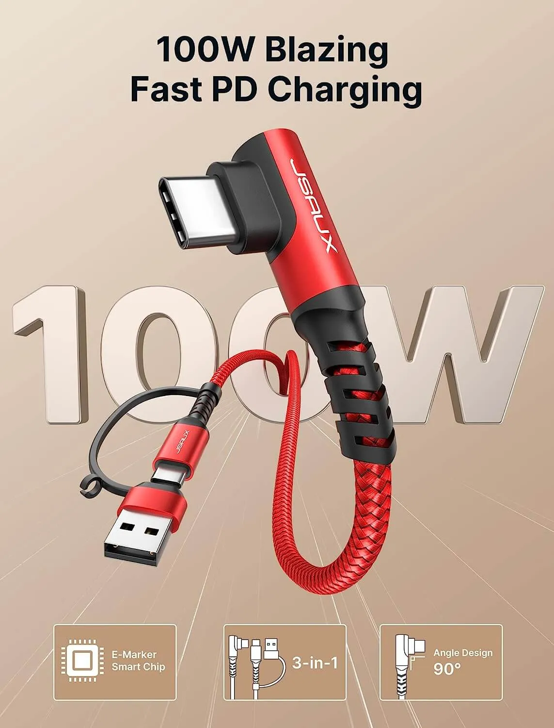 100W USB-C 5A Charging Cable