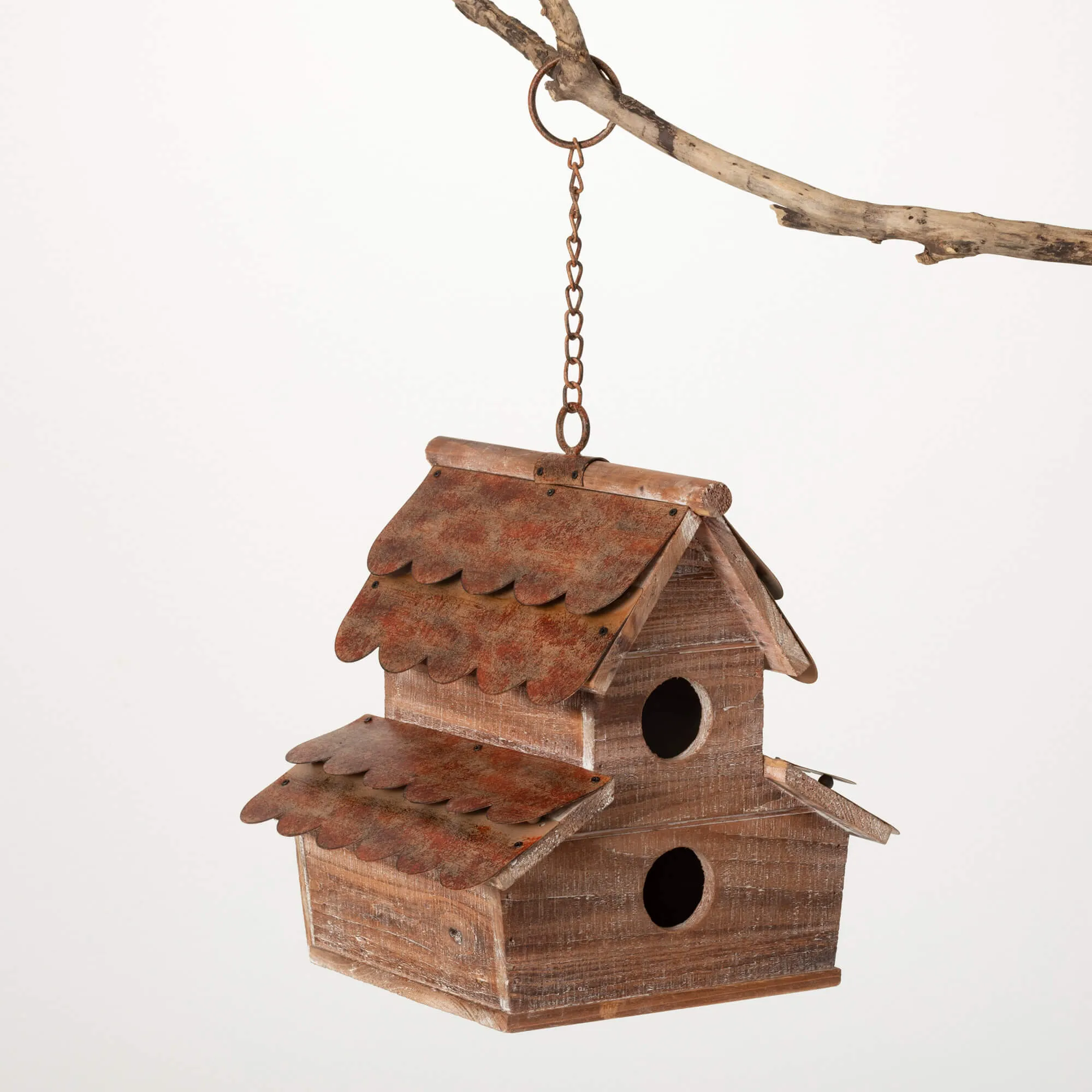 10.5"H Sullivans Copper Shingled Birdhouse, Natural