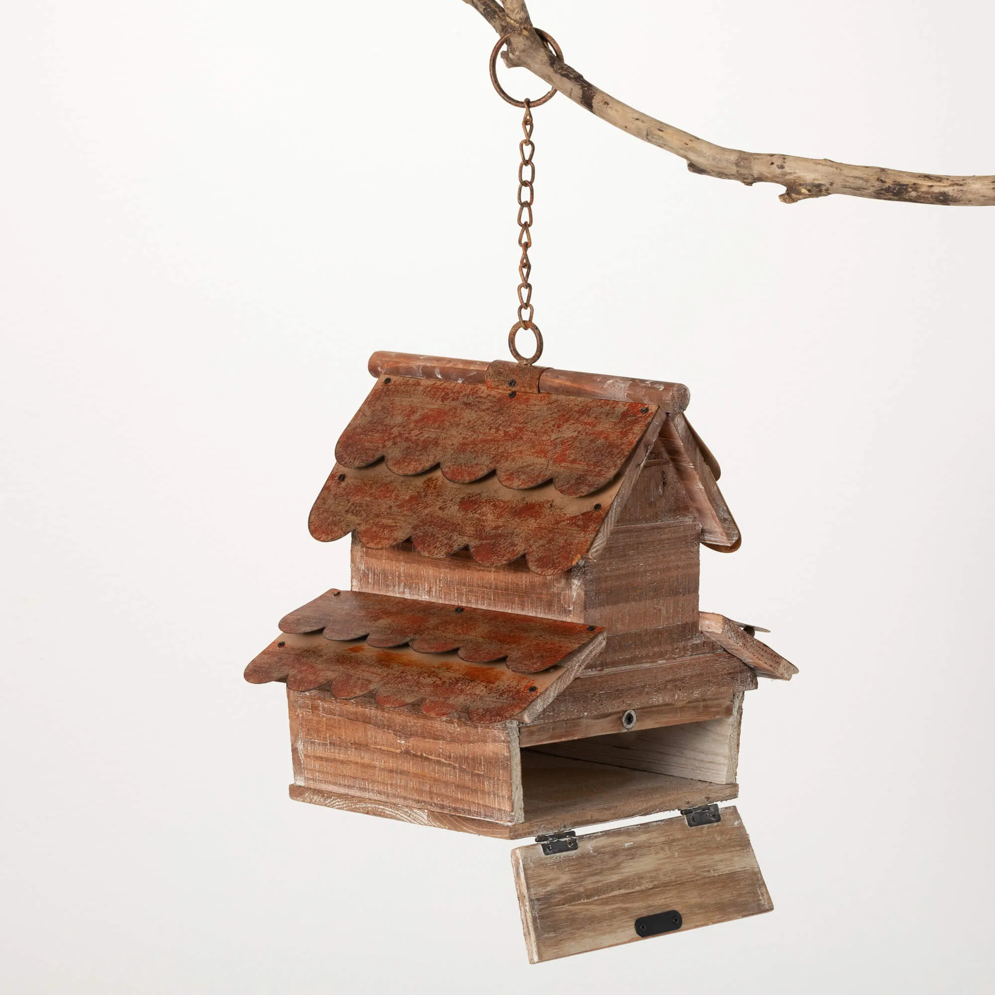 10.5"H Sullivans Copper Shingled Birdhouse, Natural