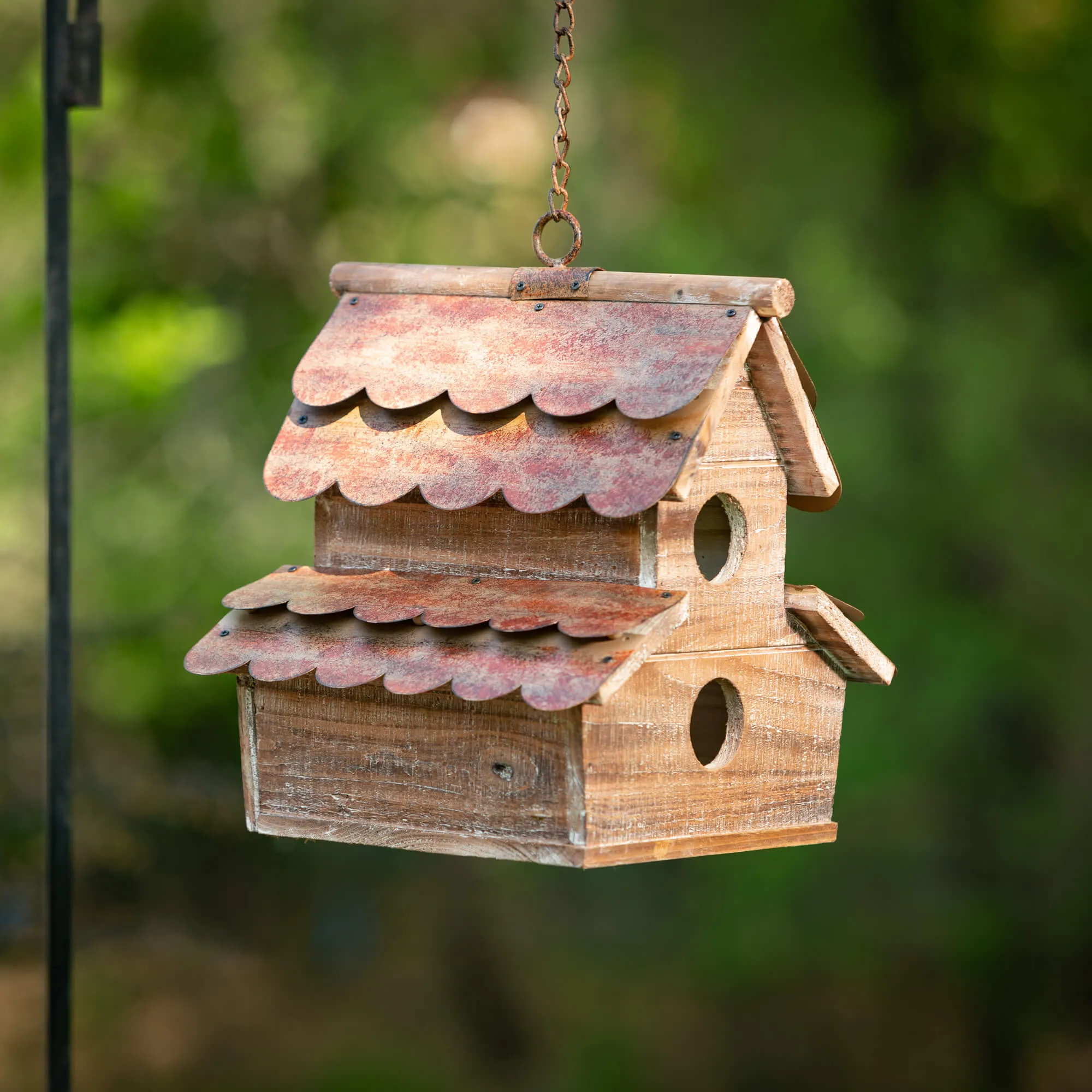 10.5"H Sullivans Copper Shingled Birdhouse, Natural