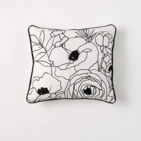 13.75"H Sullivans Rectangular Floral Art Pillow, Multicolored