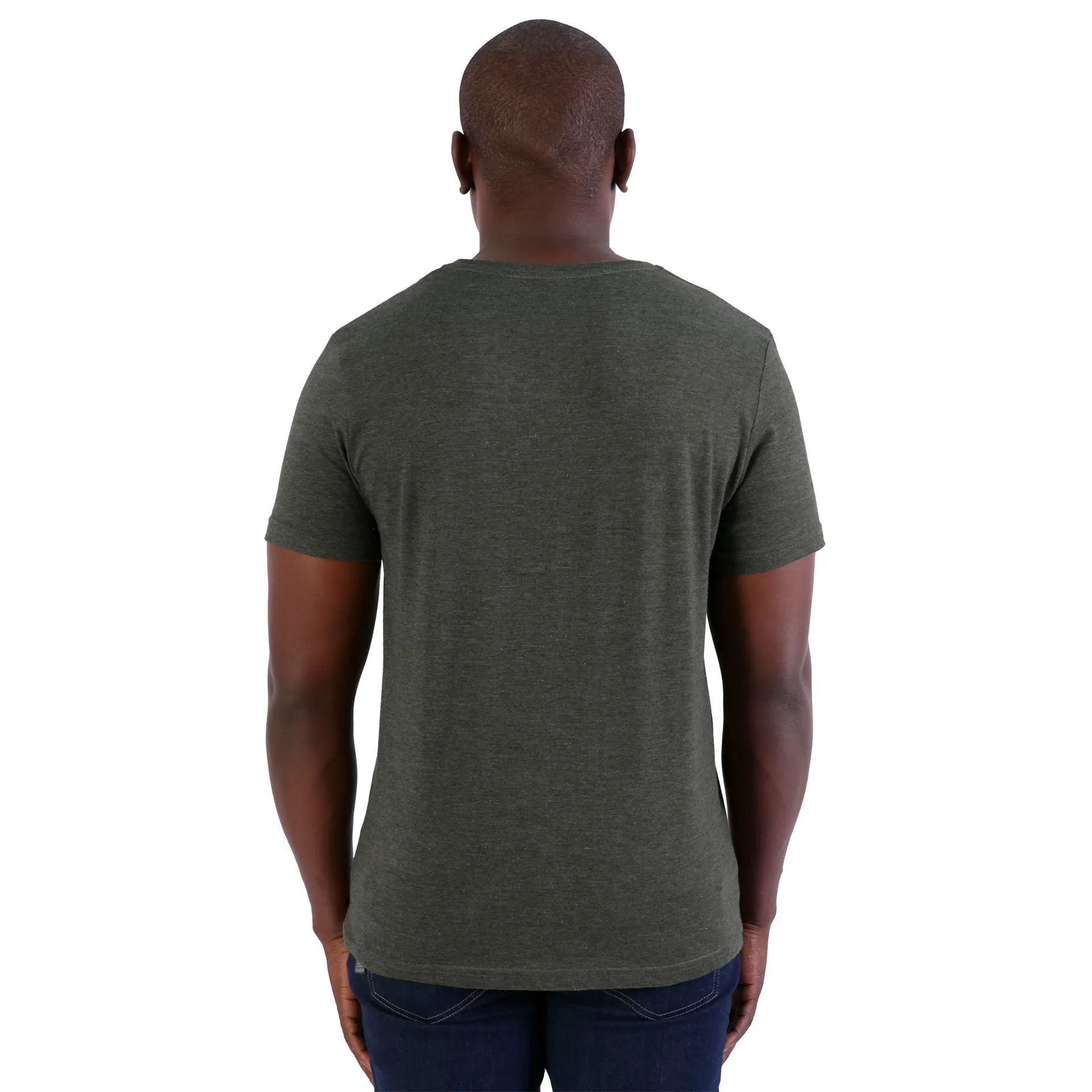 140g Urban Lifestyle V-Neck T-Shirt - End of range -  Army green melange