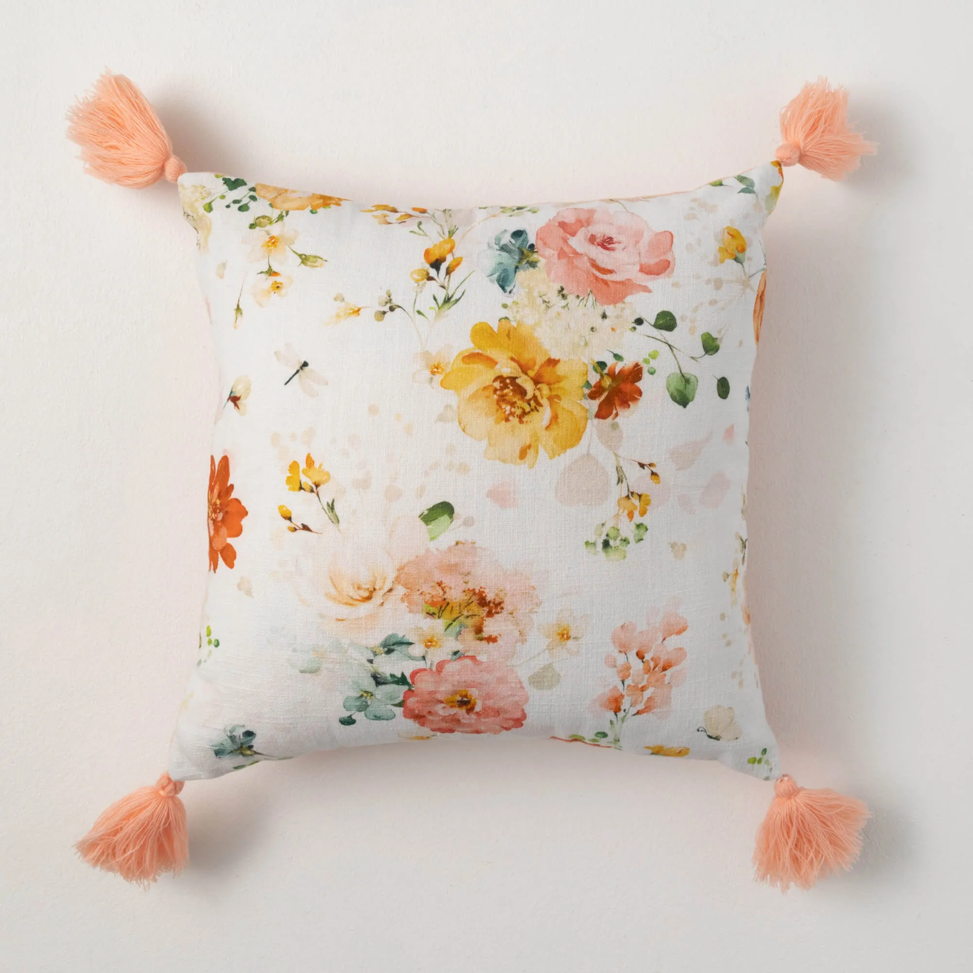 18"H Sullivans Wildflower Watercolor Pillow, Multicolor