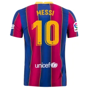 2020/21 FC Barcelona Kids Home Lionel Messi #10 Official Nameset