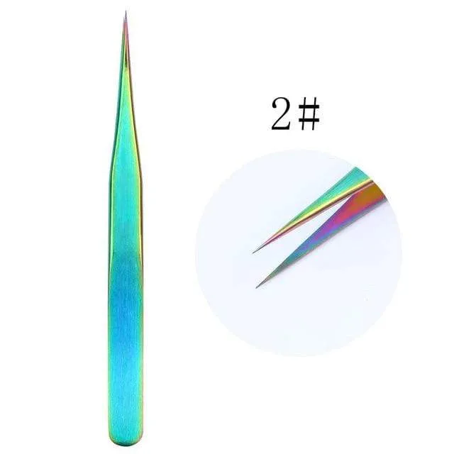 21 Style Rainbow Stainless Steel Nail Cuticle Pusher Tweezer Nail Art Files UV Gel Polish Remove Manicure Care Groove Clean Tool