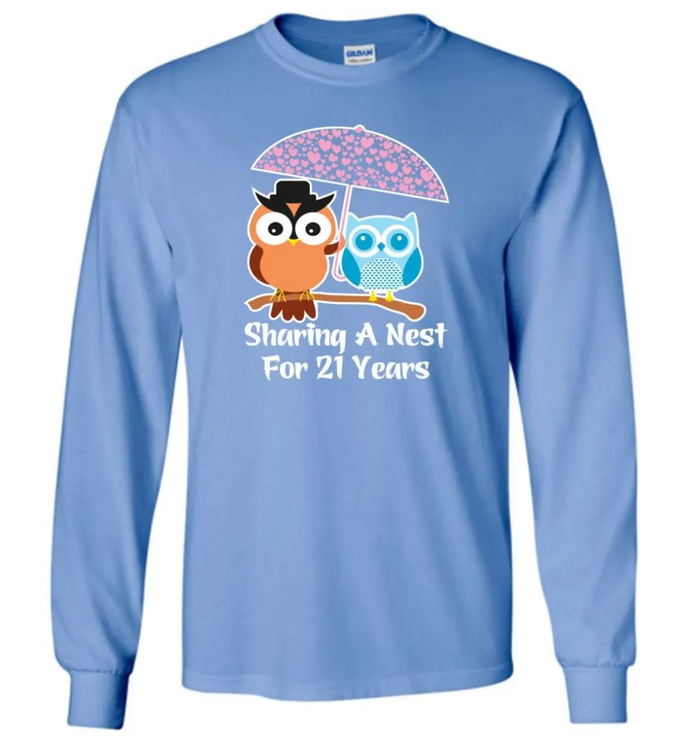 21 Years Wedding Anniversary Gifts Valentine's Day Long Sleeve T-Shirt