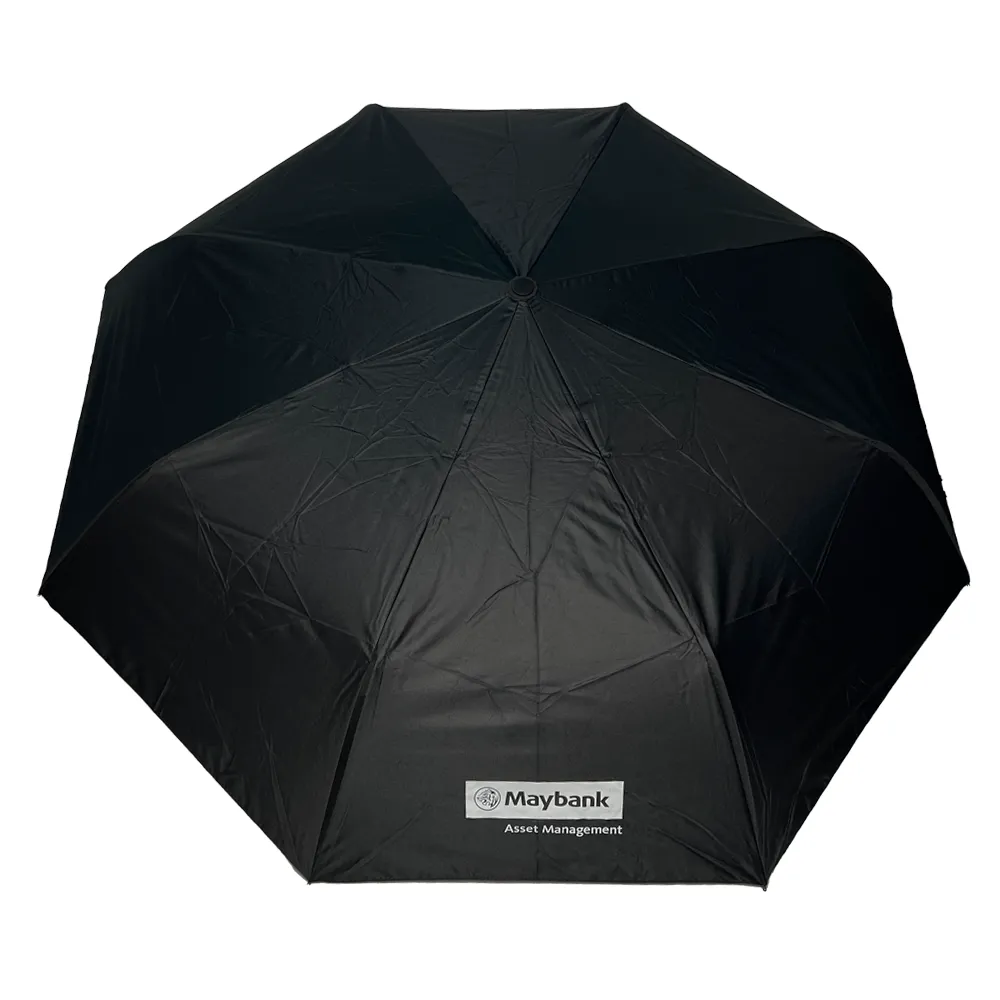 21" Auto Open/Close Foldable Umbrella with Black UV