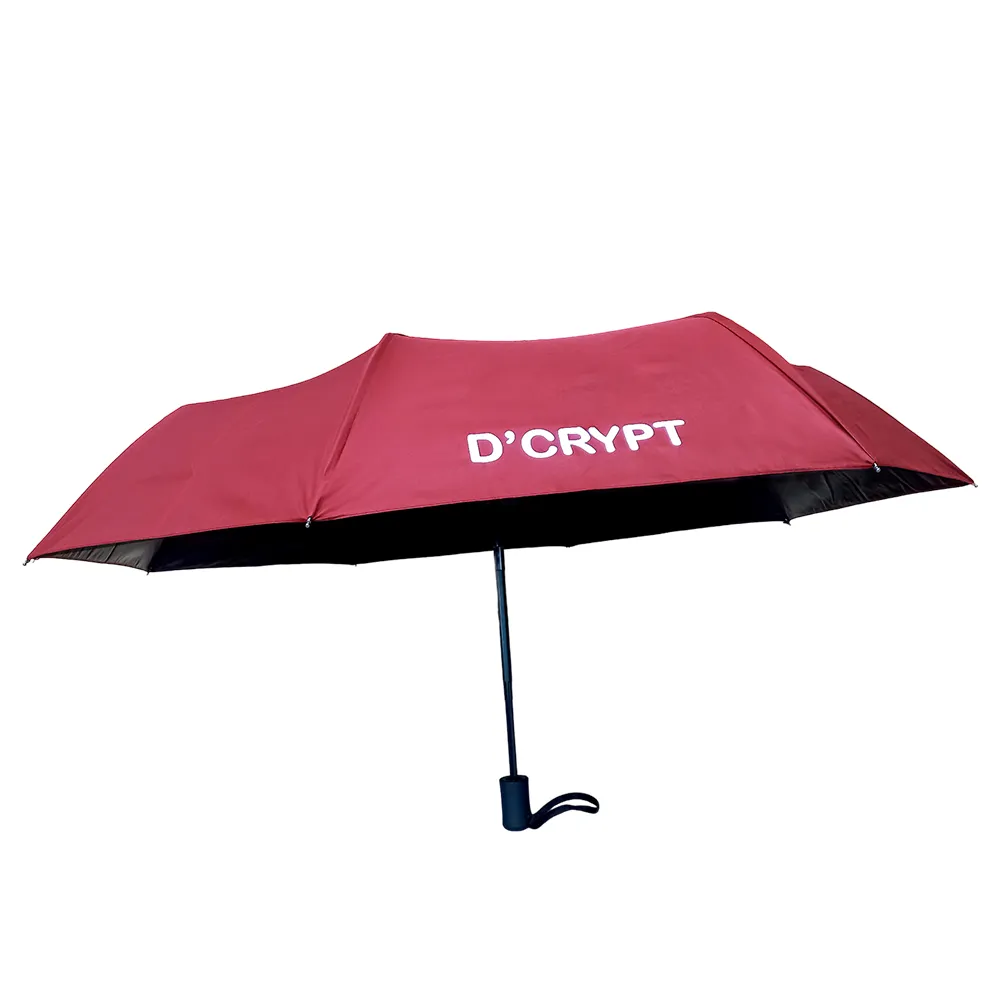 21" Auto Open/Close Foldable Umbrella with Black UV