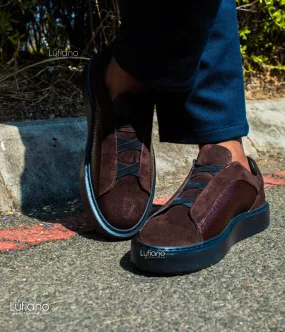 228  Lufiano Slip On :Brown