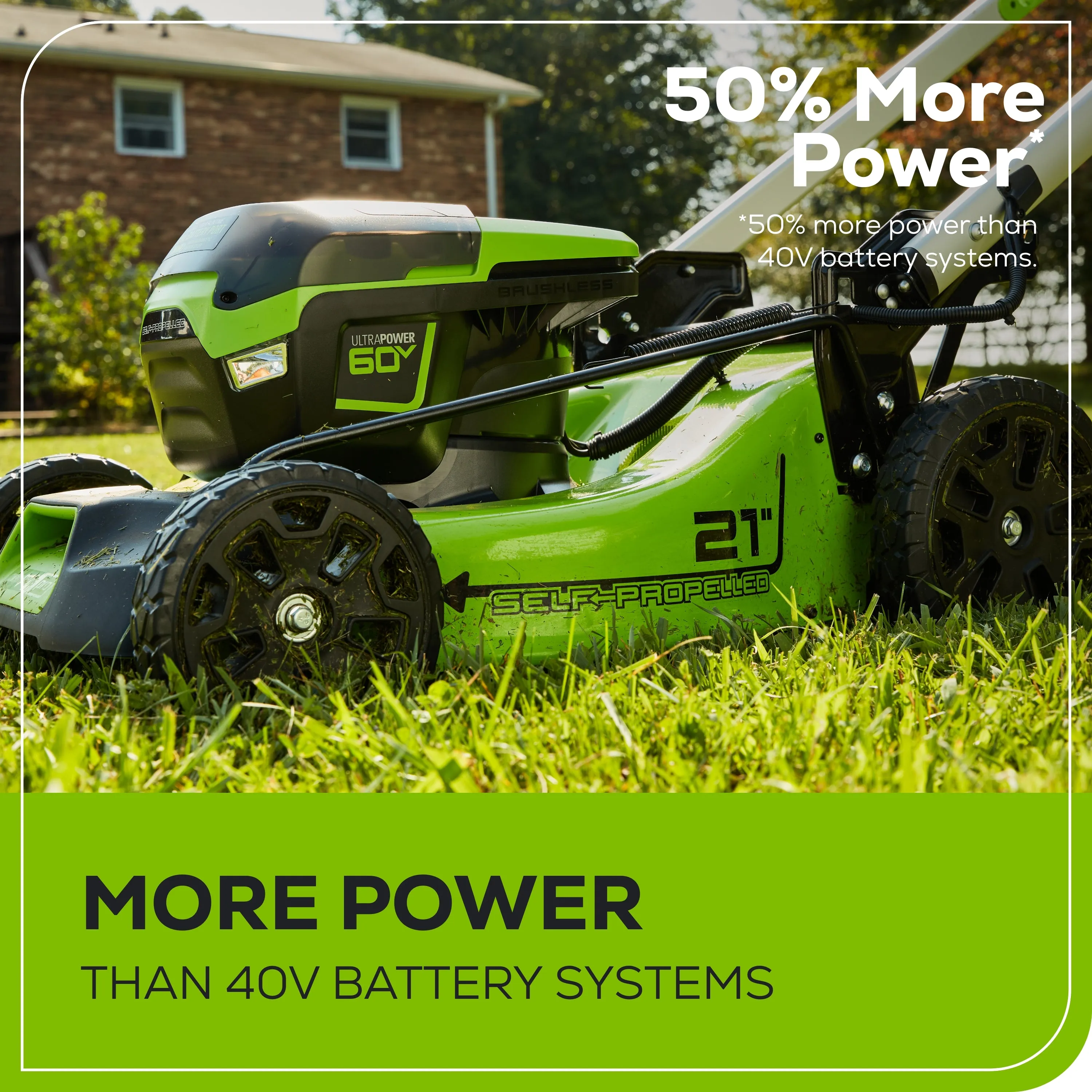 60V 21" Cordless Battery Self-Propelled Lawn Mower w/ Two (2) 4.0Ah Batteries & Dual Port Charger