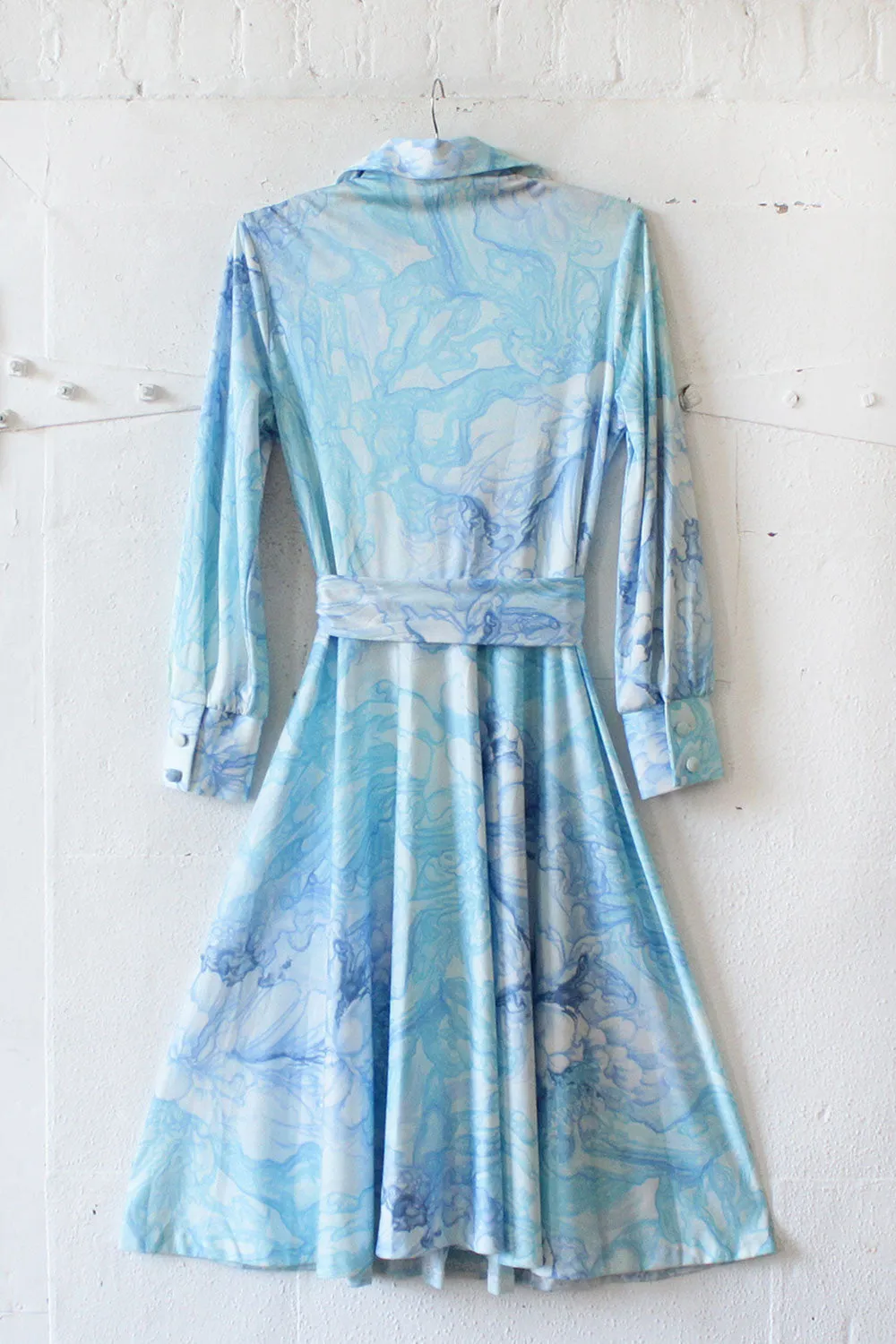 70s Lanvin Watercolor Dress M