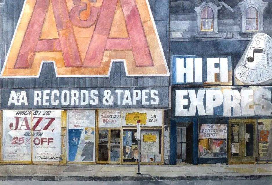 A & A Records & Tapes Postcard