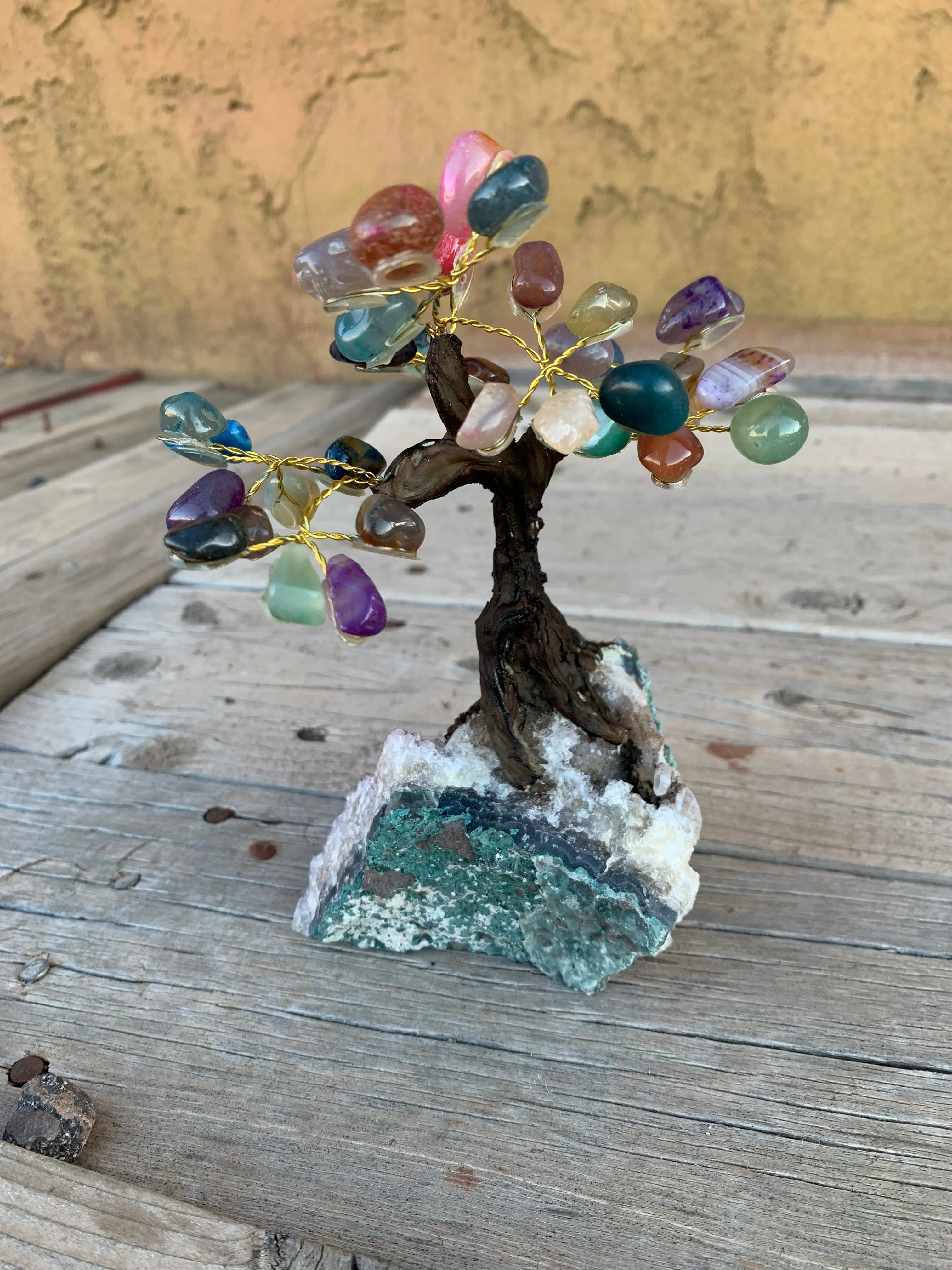 Agate Bonsai Tree on Amethyst