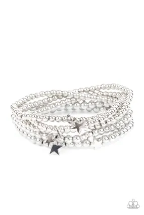 American All-Star - Silver - Paparazzi Bracelet