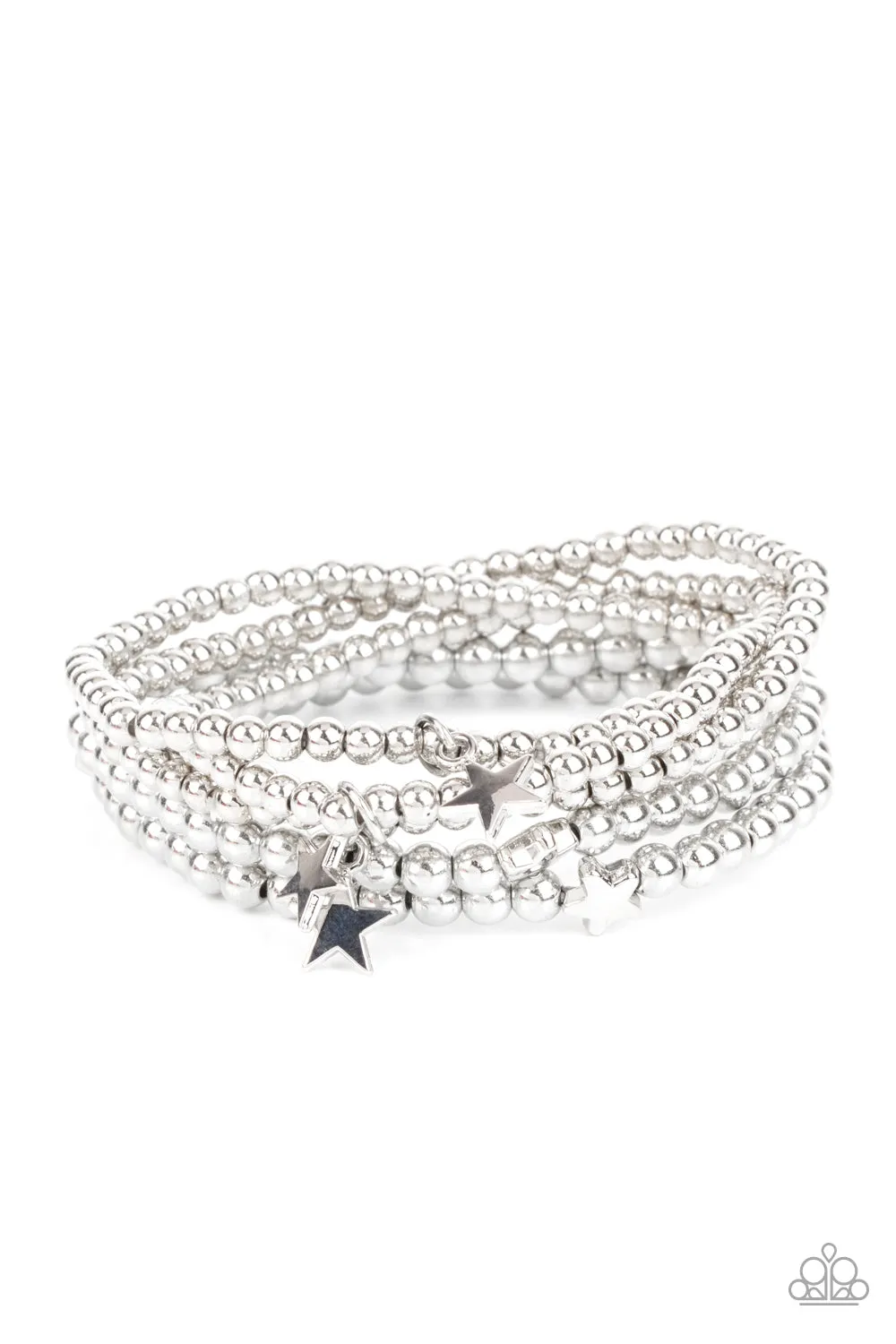 American All-Star - Silver - Paparazzi Bracelet