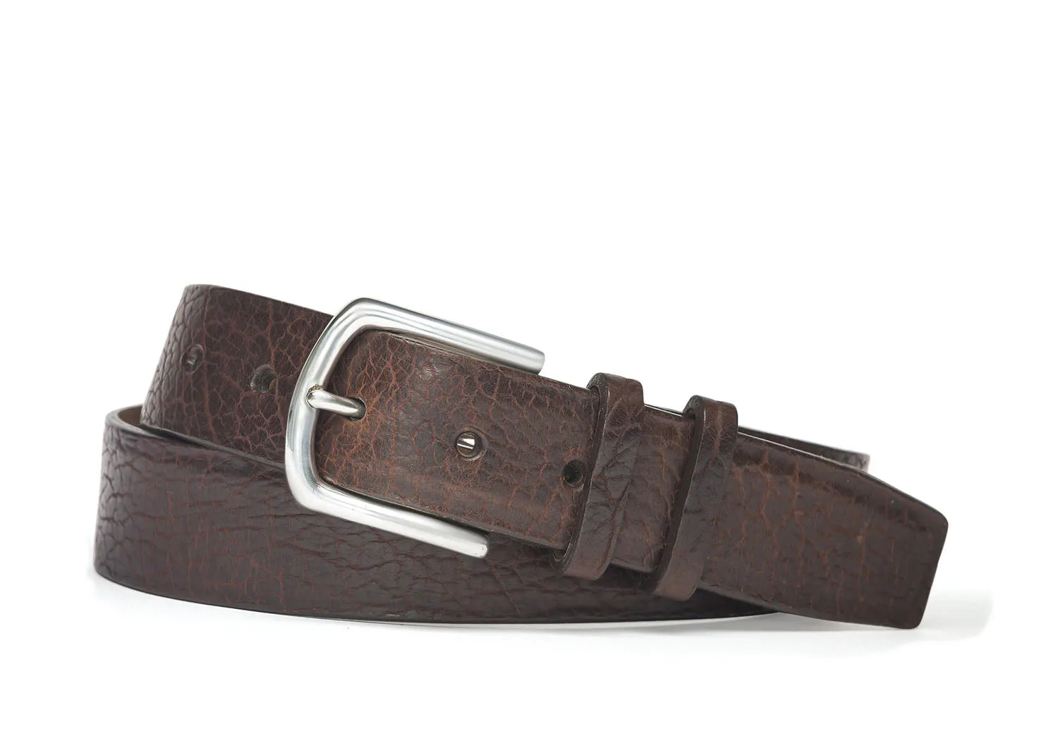 American Bison Belt with Nickel Buckle