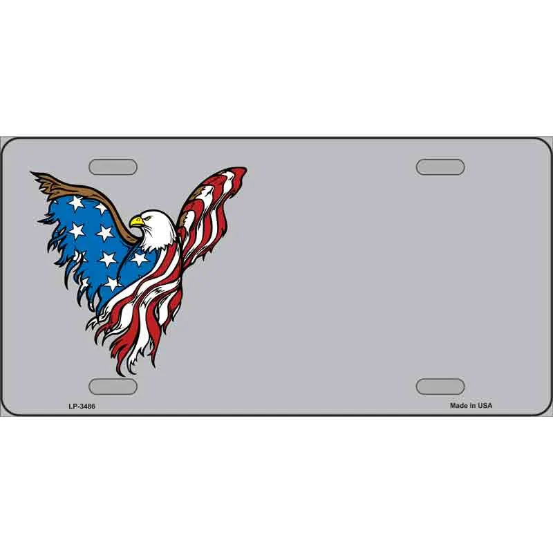 American Eagle Offset Novelty Metal License Plate Tag Customize with your own words, texts, name