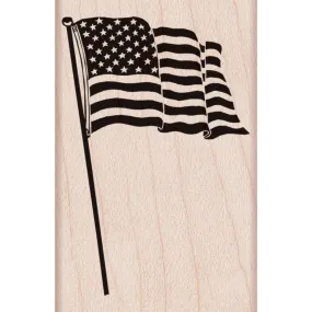 American Flag Rubber Stamp