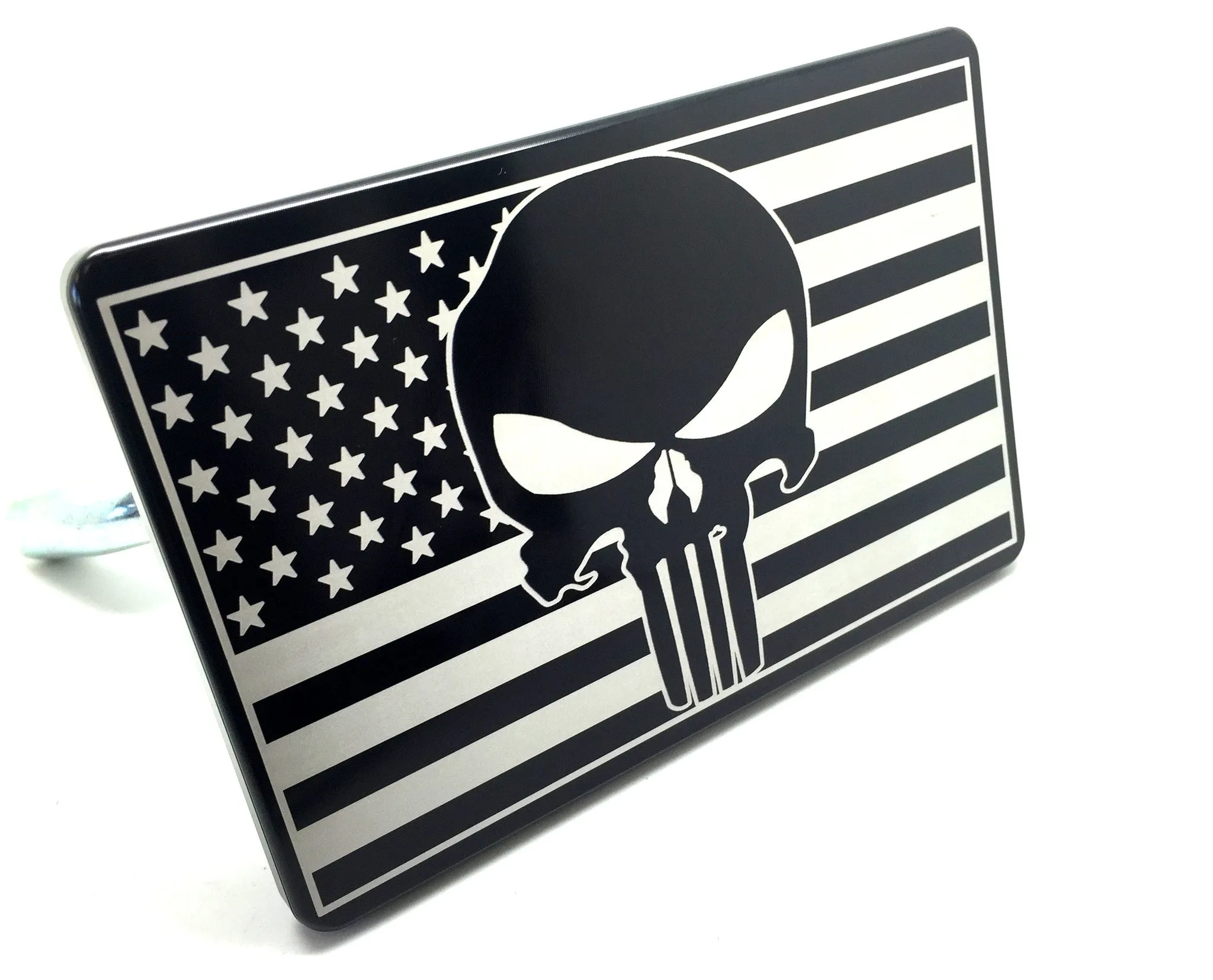 American Flag with Punisher Hitch Cover