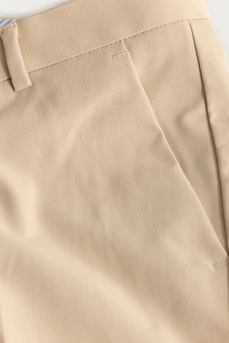 Sure! Here is a more optimized title for the e-commerce product:

Comfort-Fit Stretch American Fold Beige Chinos