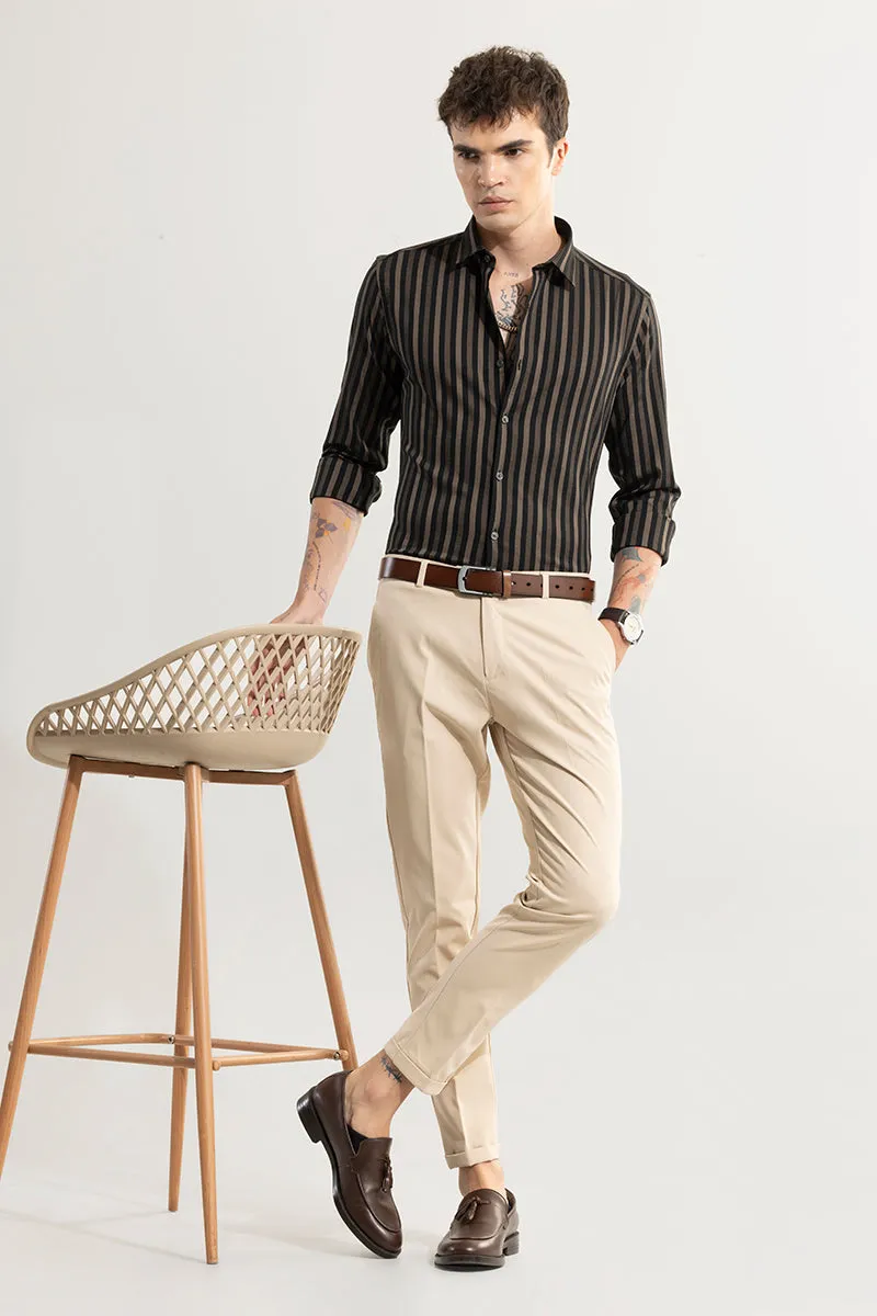 Sure! Here is a more optimized title for the e-commerce product:

Comfort-Fit Stretch American Fold Beige Chinos