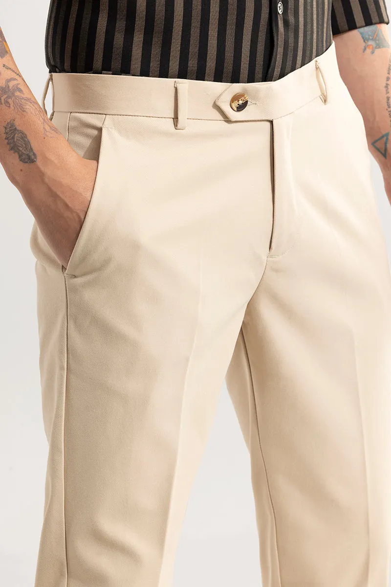 Sure! Here is a more optimized title for the e-commerce product:

Comfort-Fit Stretch American Fold Beige Chinos