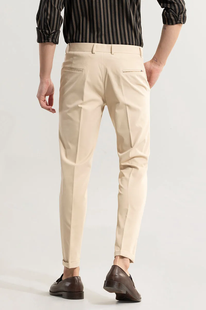 Sure! Here is a more optimized title for the e-commerce product:

Comfort-Fit Stretch American Fold Beige Chinos