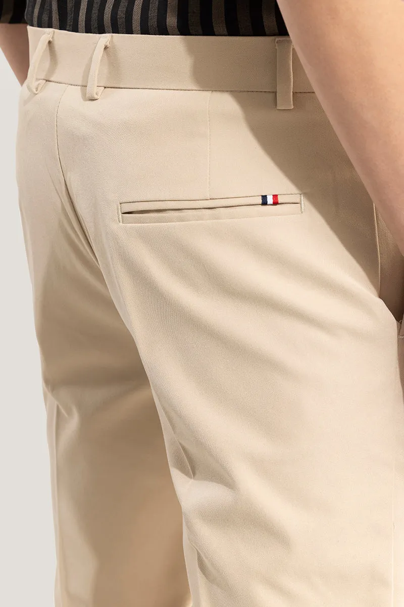 Sure! Here is a more optimized title for the e-commerce product:

Comfort-Fit Stretch American Fold Beige Chinos