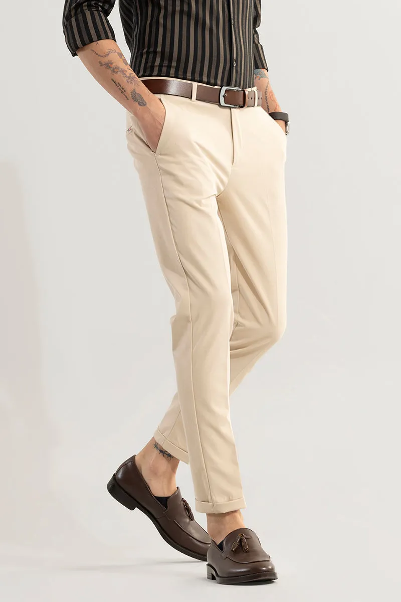 Sure! Here is a more optimized title for the e-commerce product:

Comfort-Fit Stretch American Fold Beige Chinos