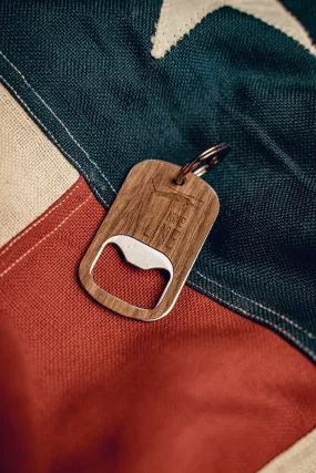 American Made Wooden Keychain Bottle Opener