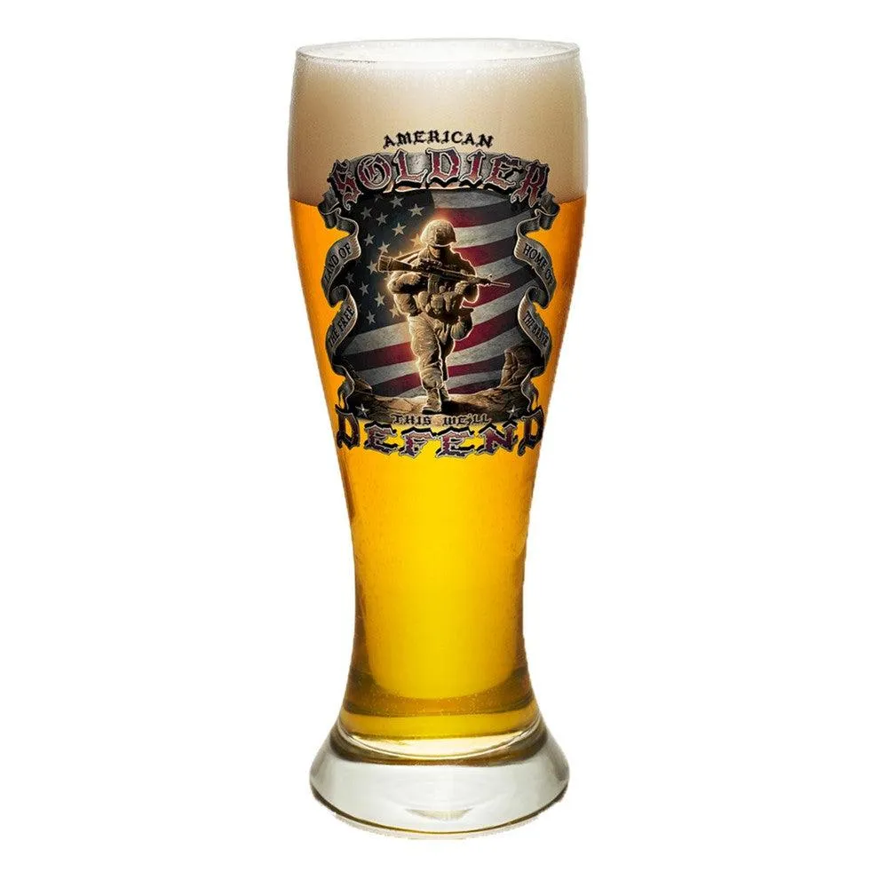 American Soldier Pilsner Glass Set