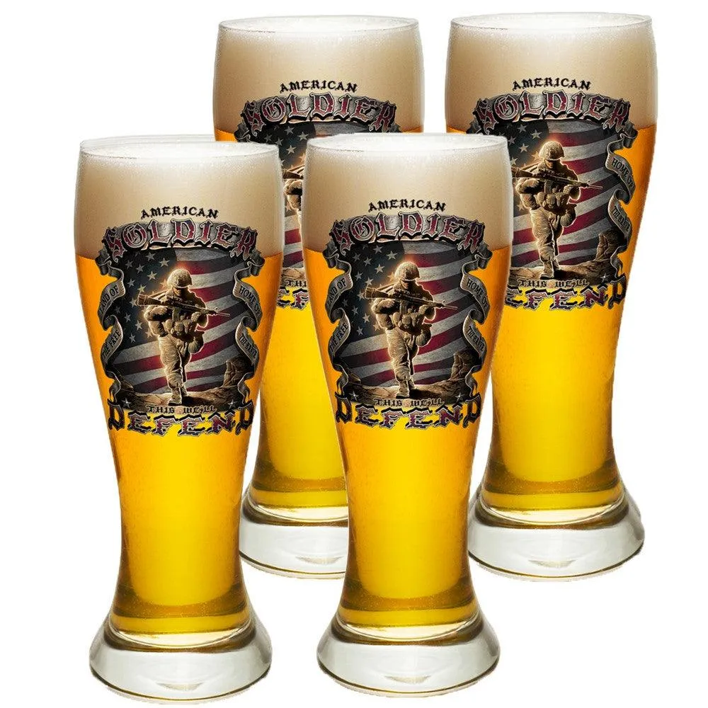 American Soldier Pilsner Glass Set