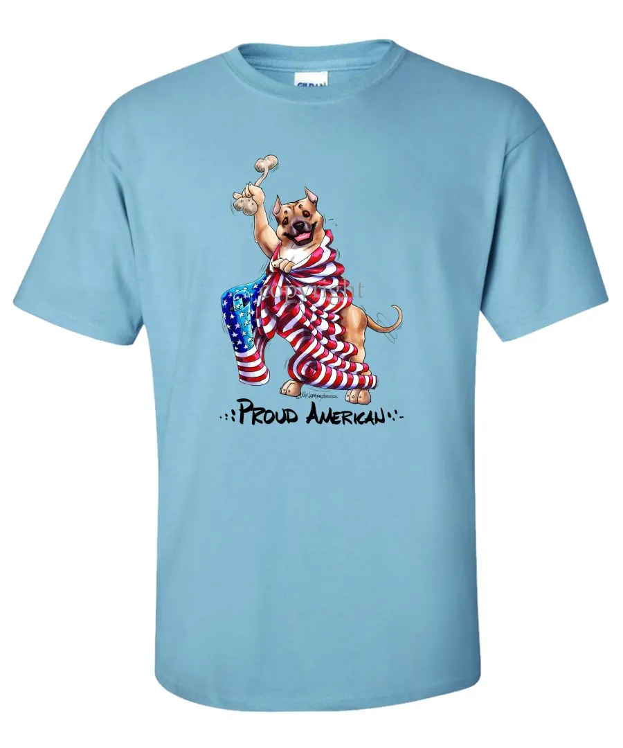 American Staffordshire Terrier - Proud American - T-Shirt