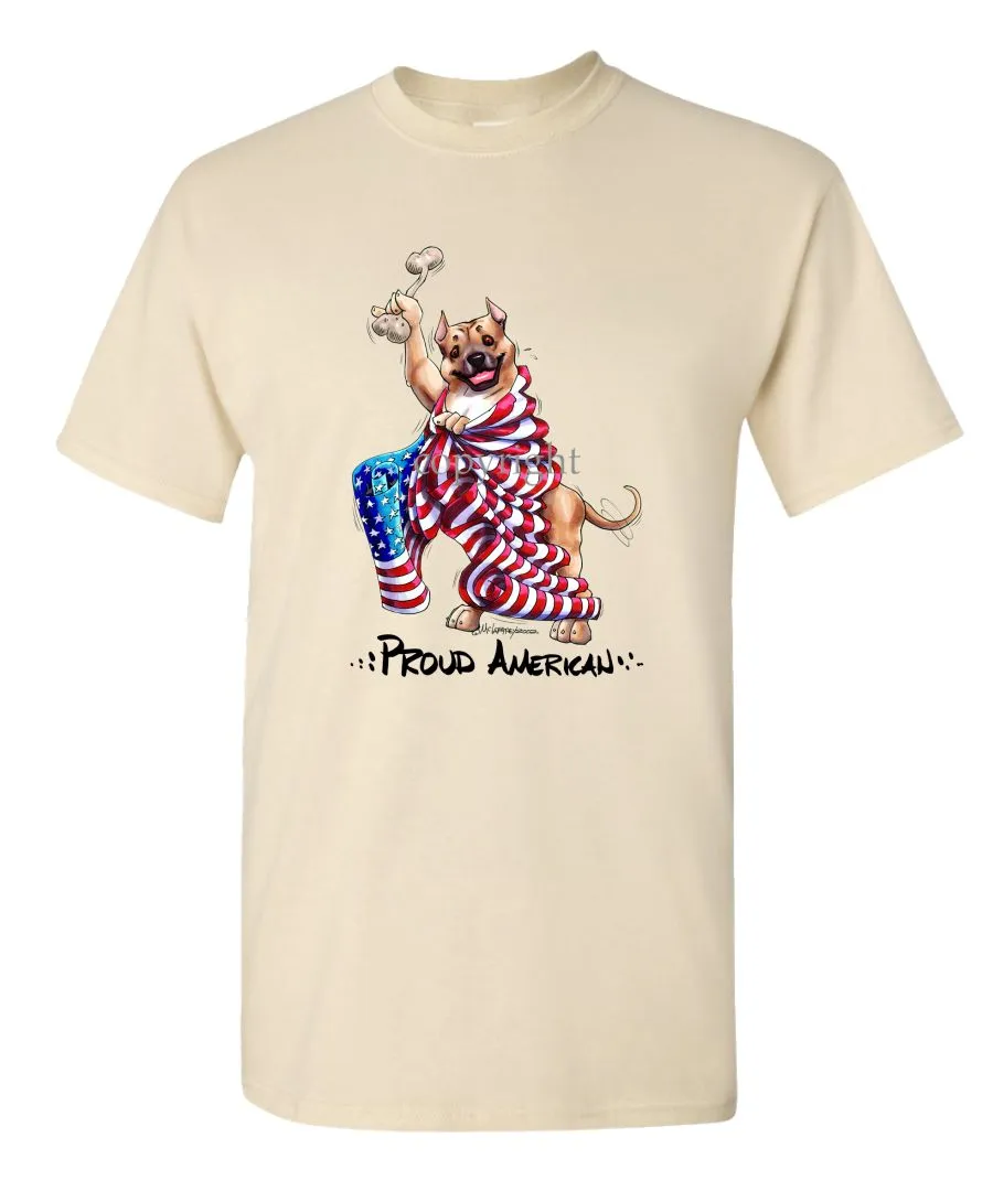 American Staffordshire Terrier - Proud American - T-Shirt