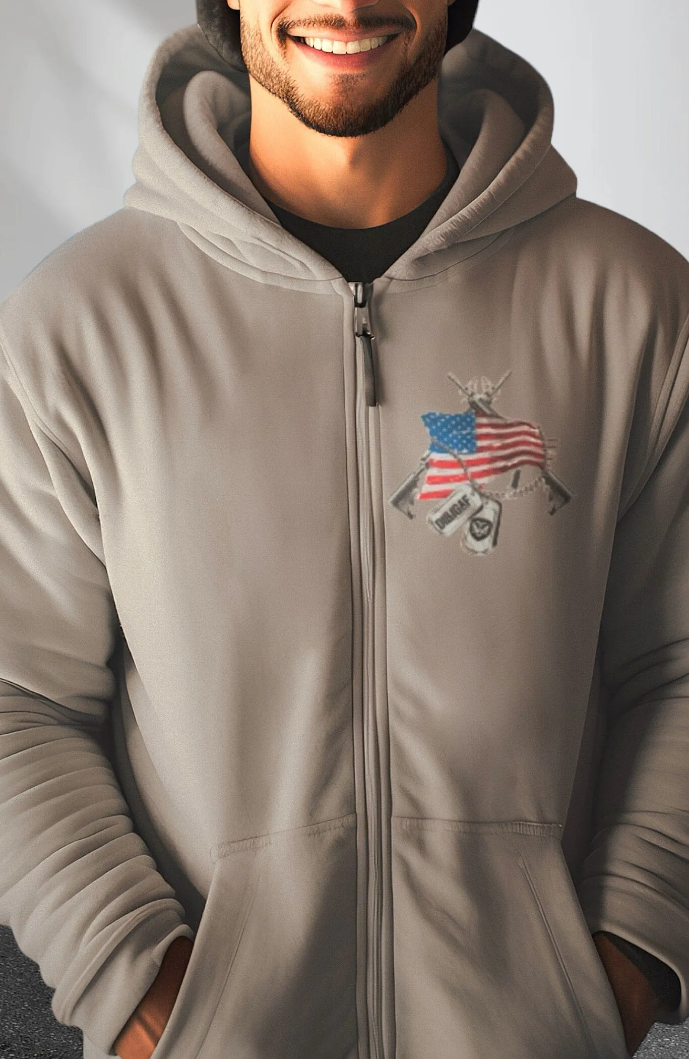 American Warfare Zip Up Hoodie