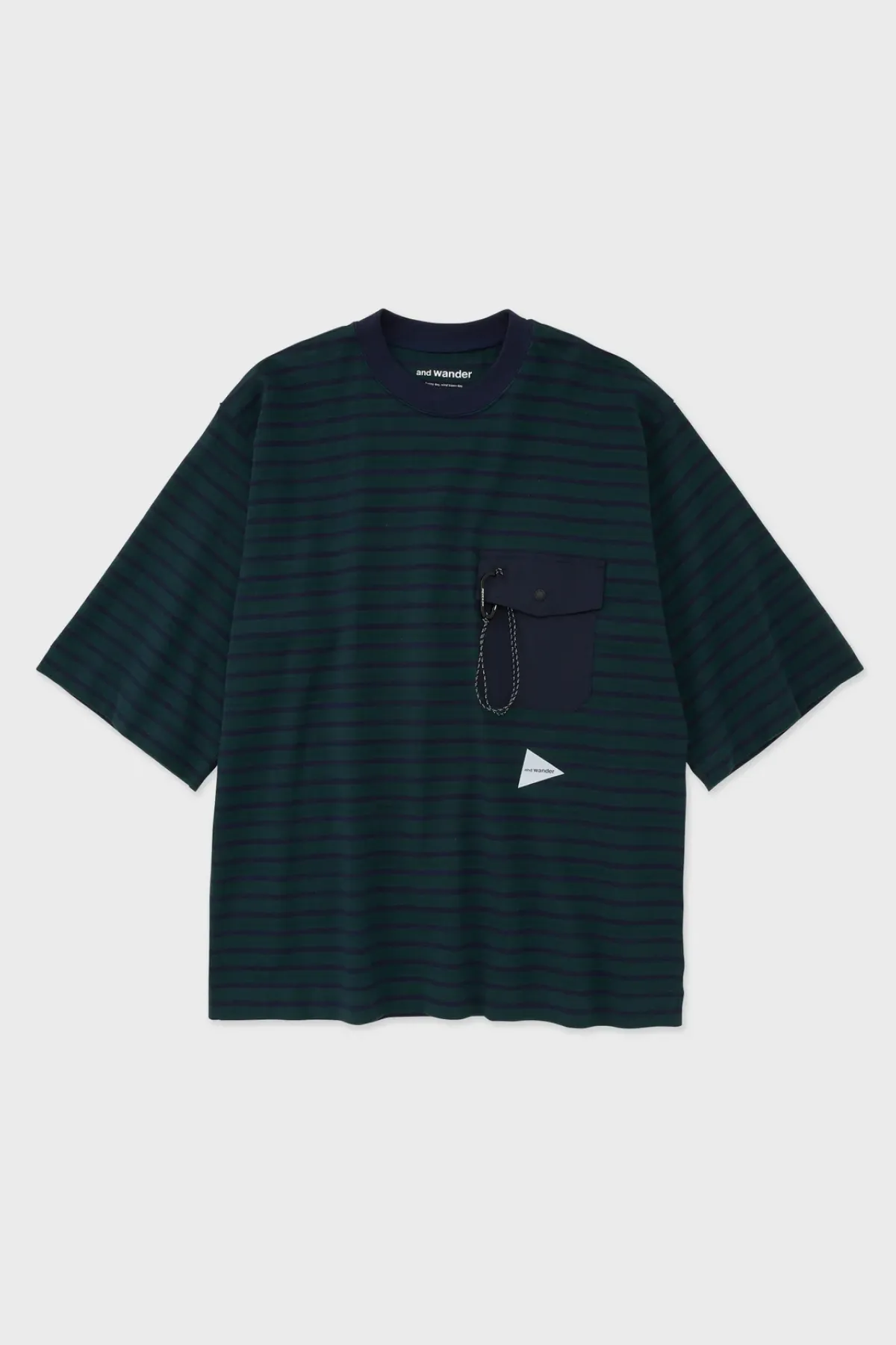 and Wander Stripes Pocket H/ST Tee - Green