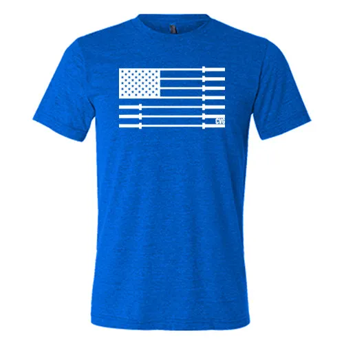 Barbell American Flag Shirt Unisex