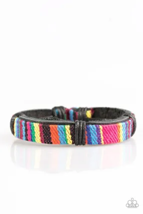 Base Camp Multi-color Leather Urban Knot Bracelet - Paparazzi Accessories