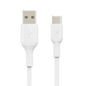 Belkin BoostCharge USB-A to USB-C 1M Cable  Universally compatible - White -White