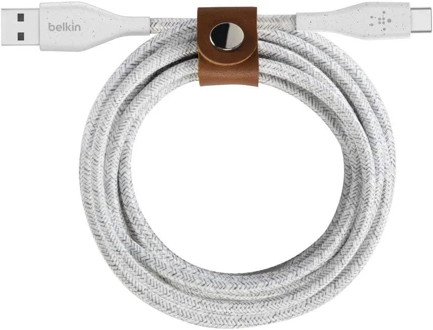 Belkin Duratek Plus 1.2M USB A to USB C Cable White - F2CU069bt04-WHT