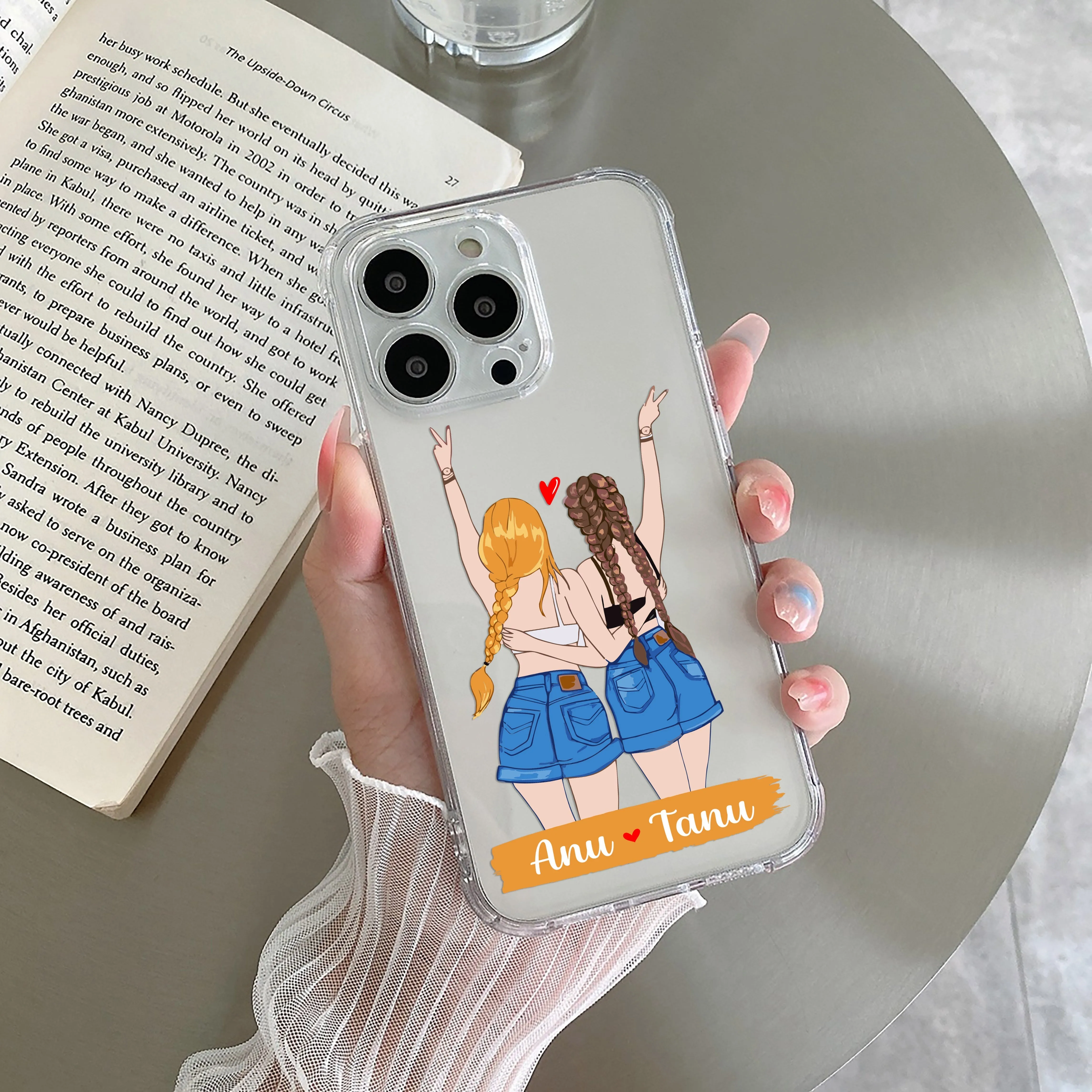 Besties Forever Customize Transparent Silicon Case For Motorola