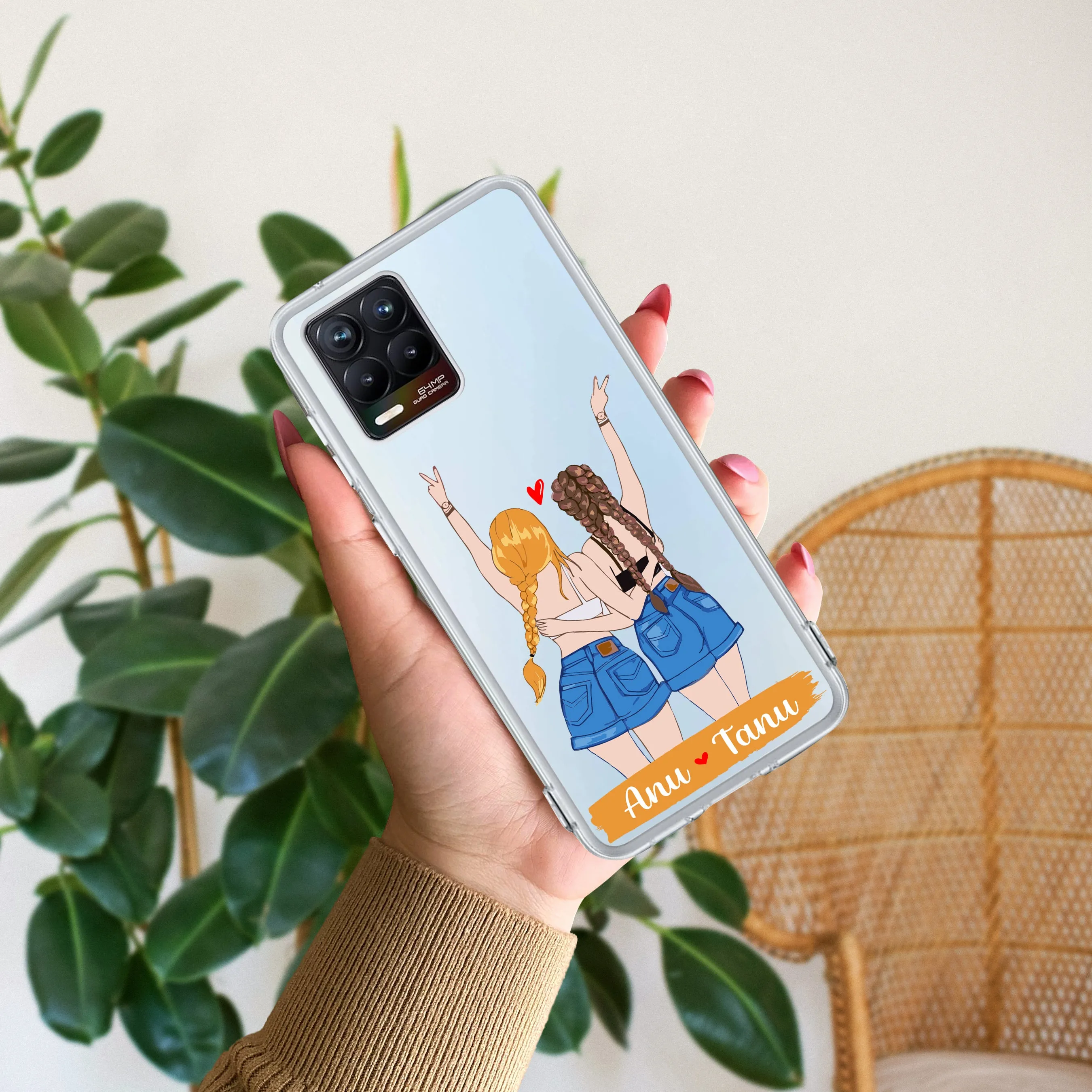 Besties Forever Customize Transparent Silicon Case For Realme/Narzo