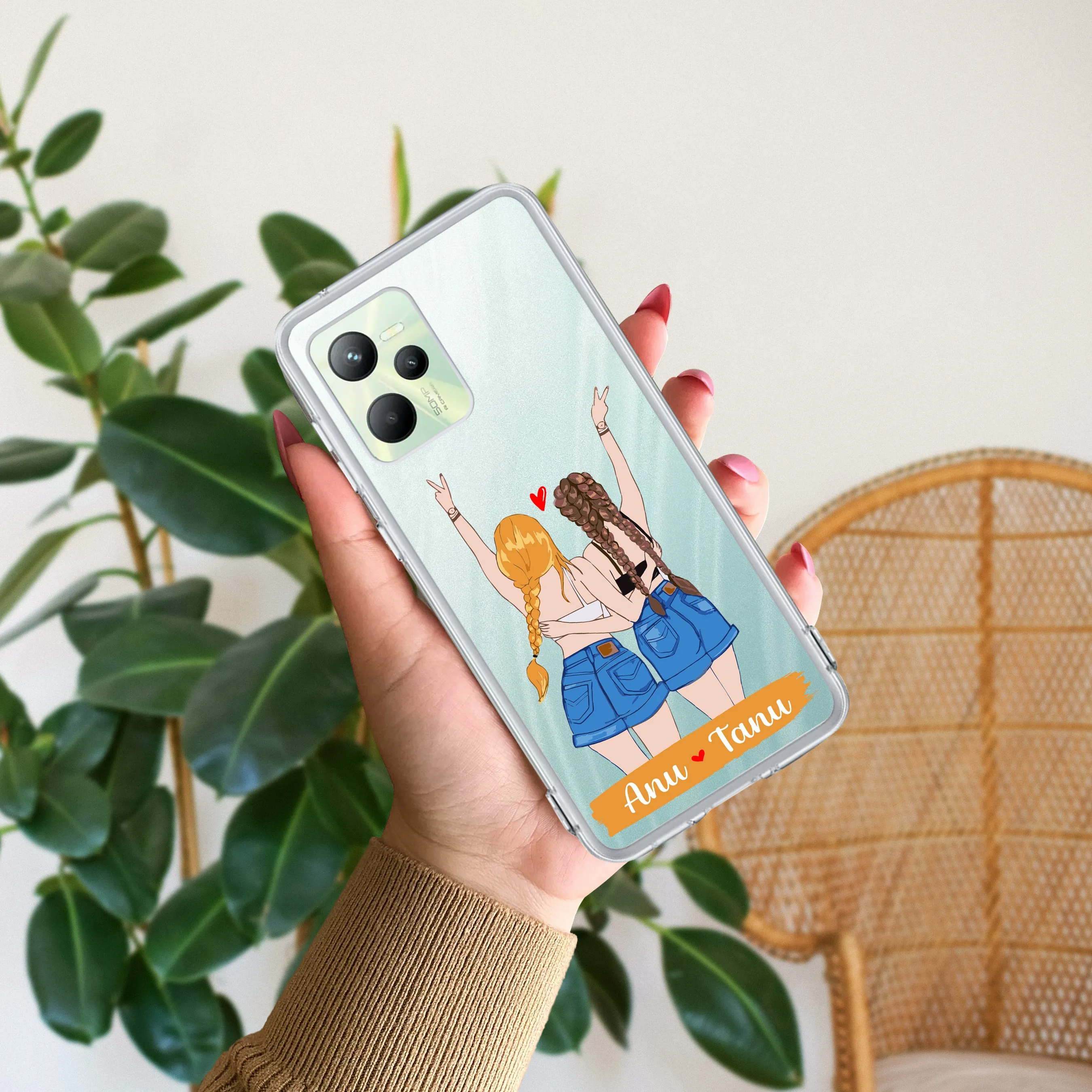 Besties Forever Customize Transparent Silicon Case For Realme/Narzo