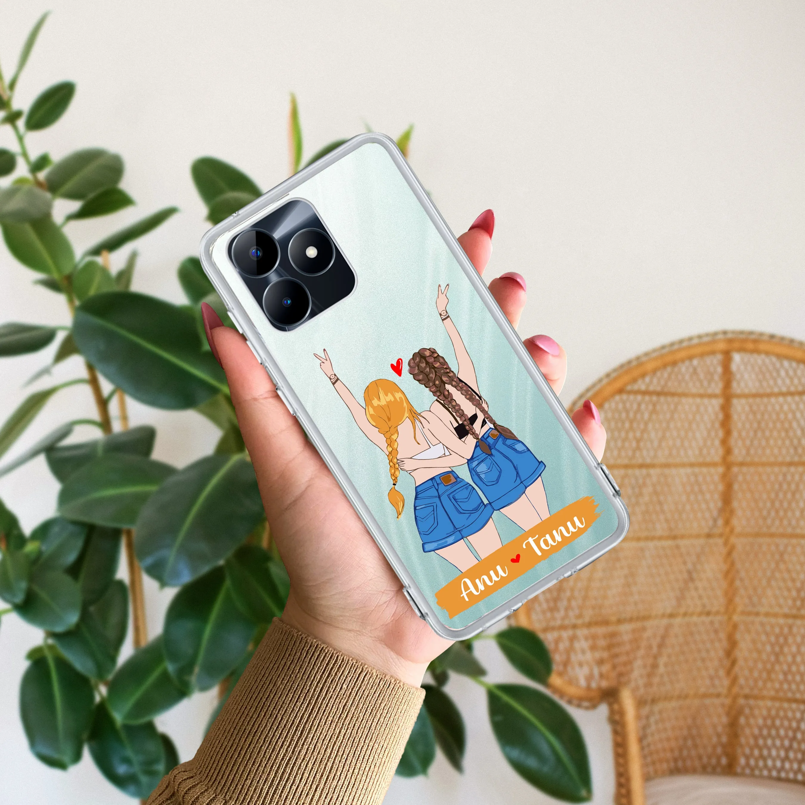 Besties Forever Customize Transparent Silicon Case For Realme/Narzo