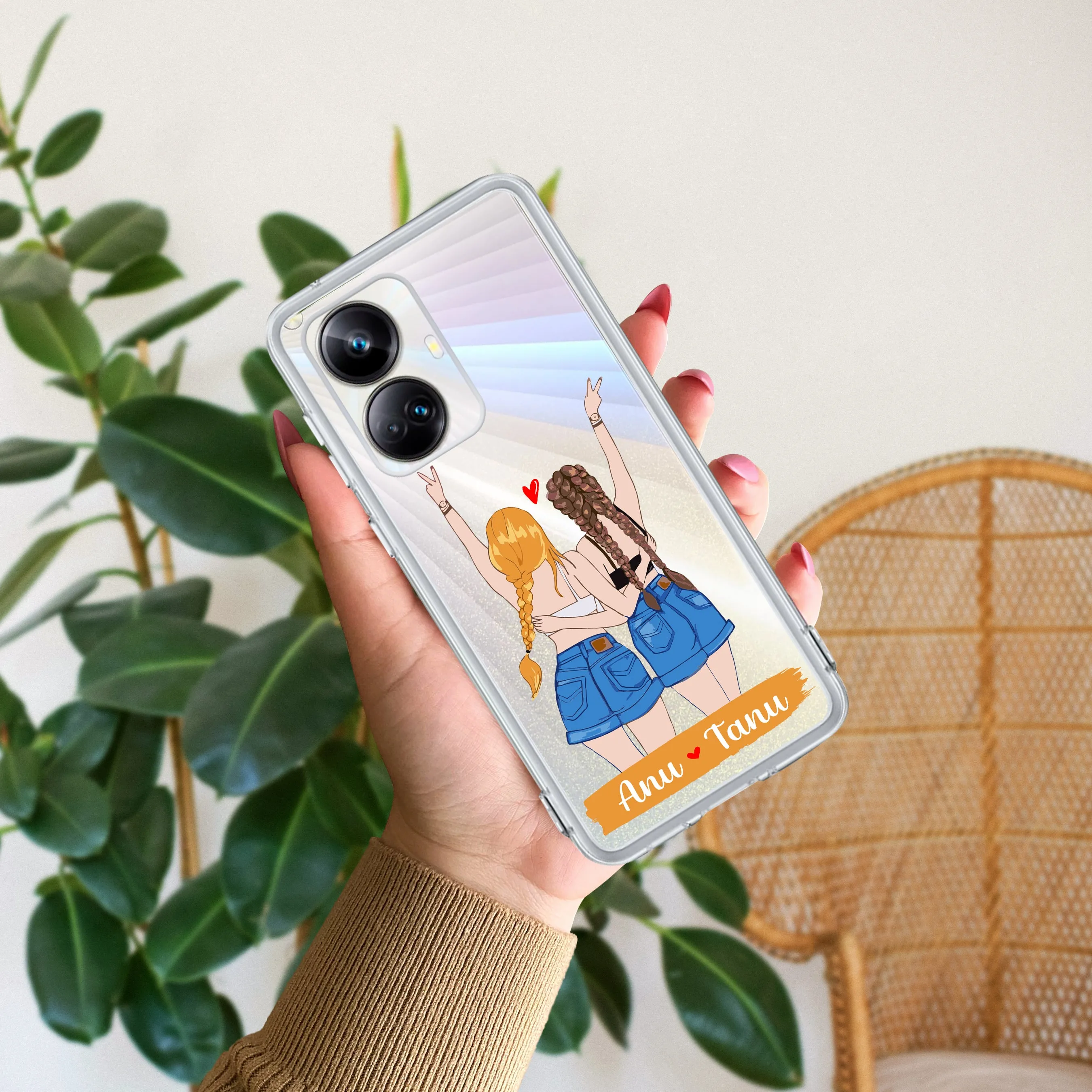 Besties Forever Customize Transparent Silicon Case For Realme/Narzo