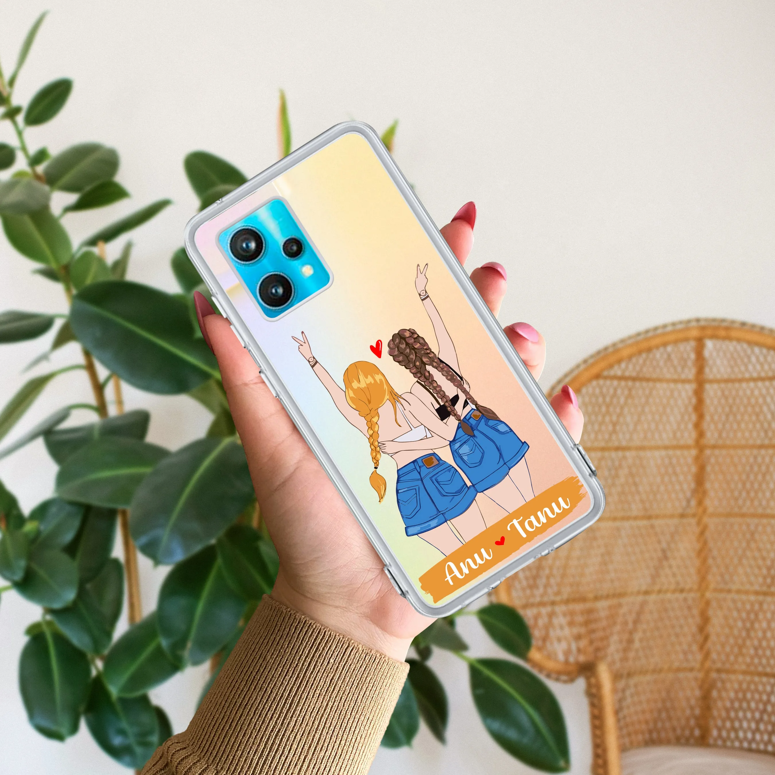 Besties Forever Customize Transparent Silicon Case For Realme/Narzo