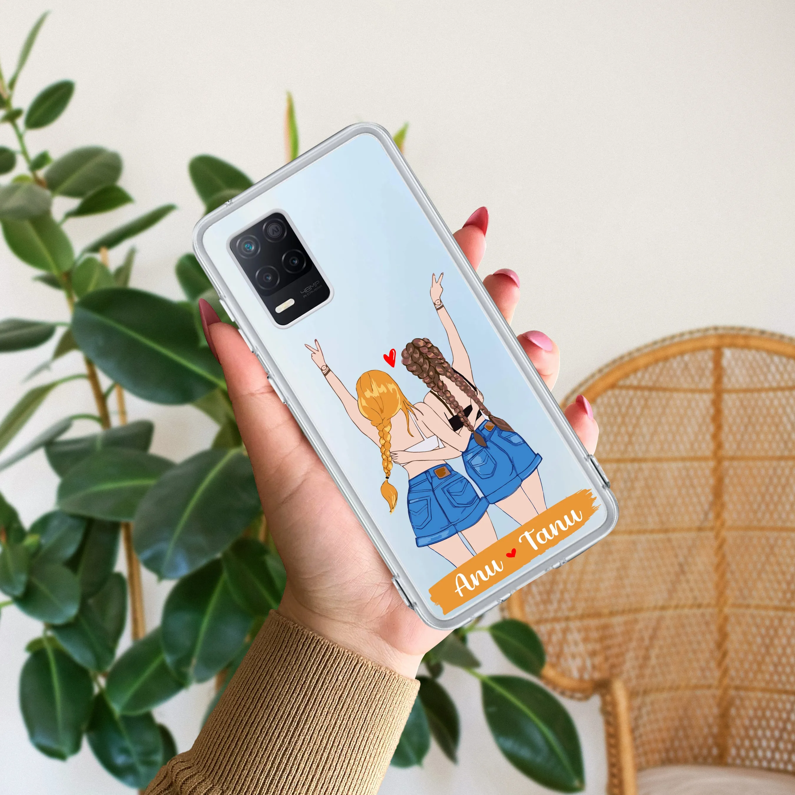 Besties Forever Customize Transparent Silicon Case For Realme/Narzo