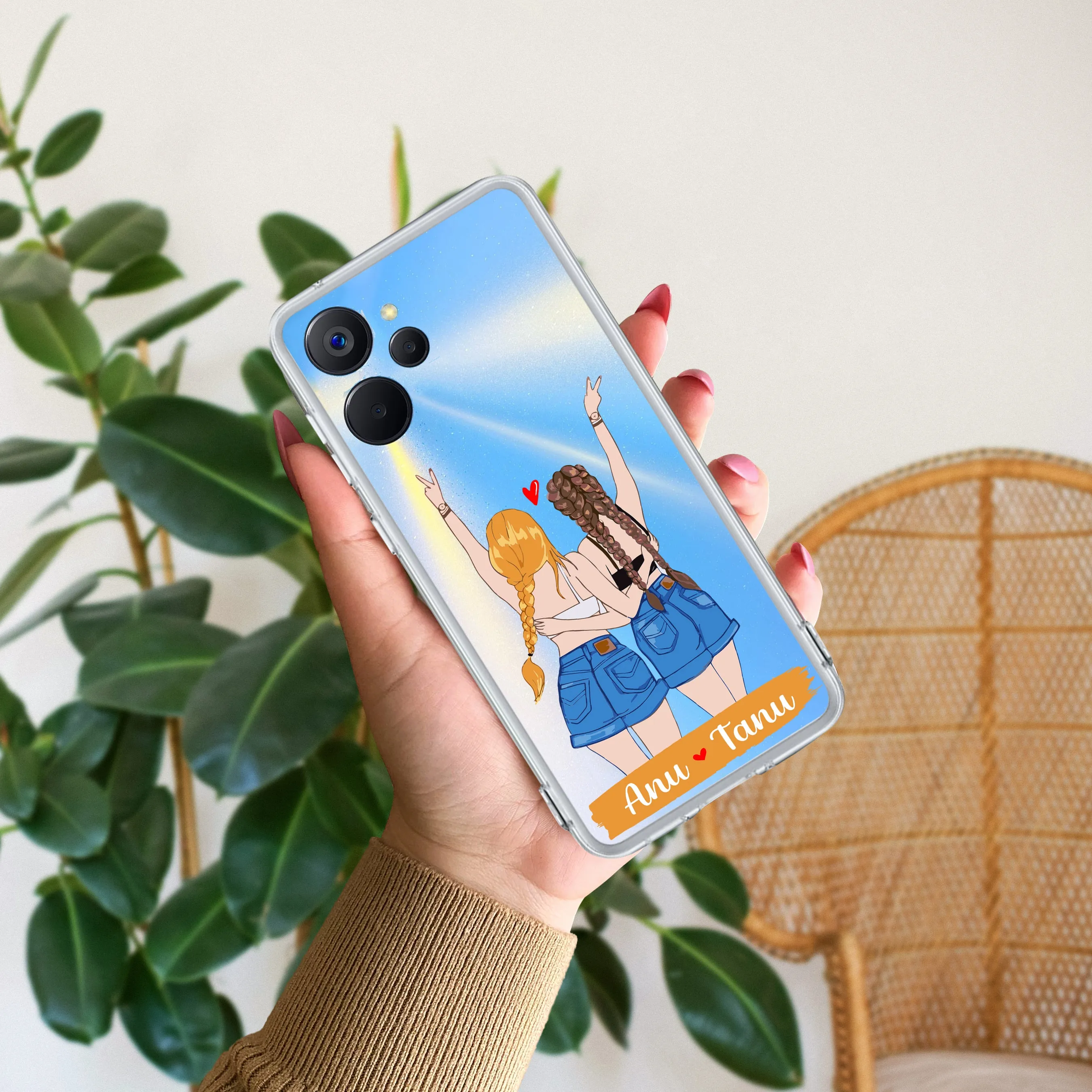 Besties Forever Customize Transparent Silicon Case For Realme/Narzo