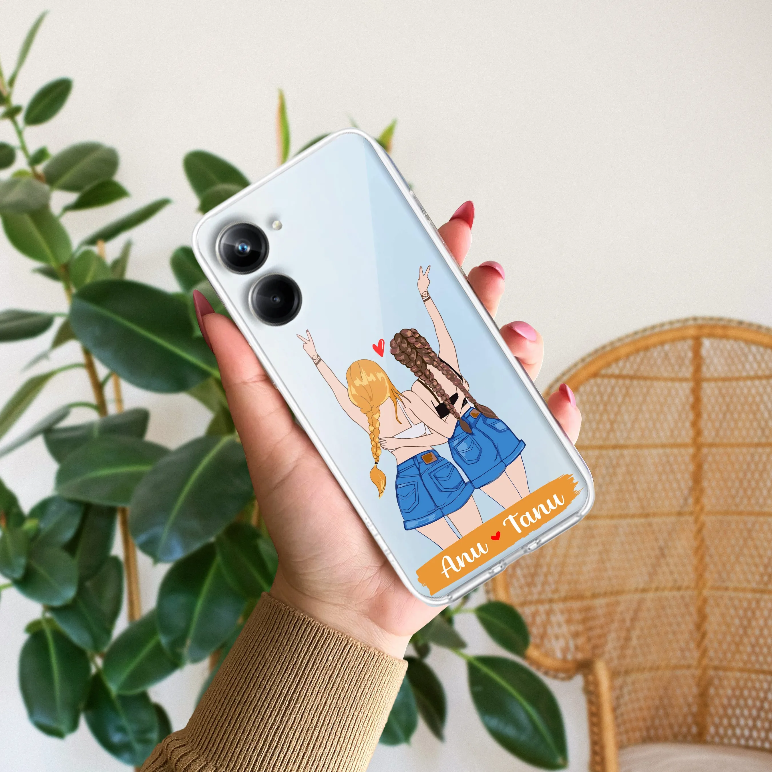 Besties Forever Customize Transparent Silicon Case For Realme/Narzo