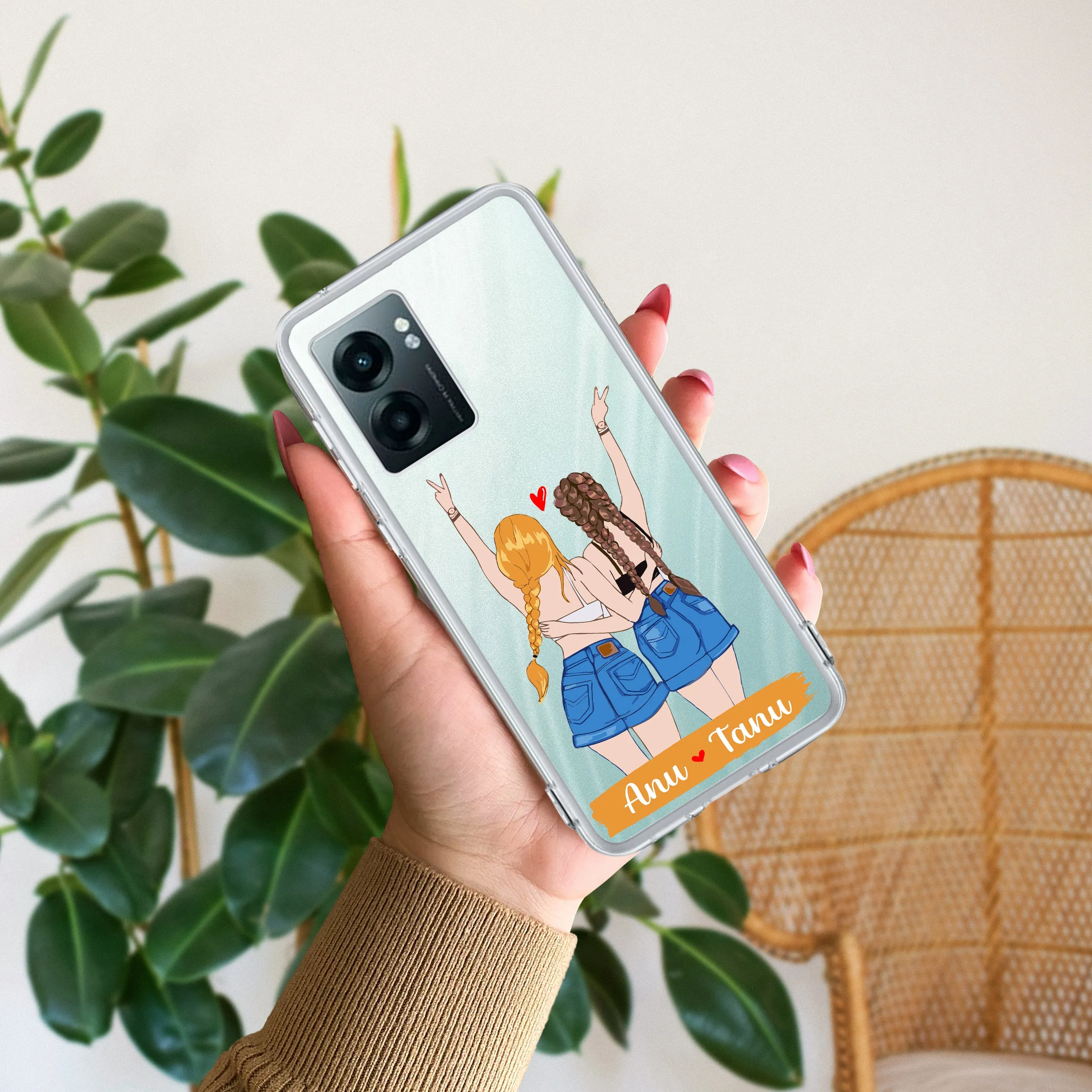 Besties Forever Customize Transparent Silicon Case For Realme/Narzo